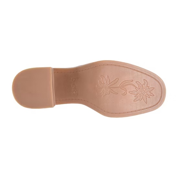 Boots 11 M - BOC Born Brown Faux Leather Stacked Heel Bootie Buckle Straps New - Picture 6 of 7